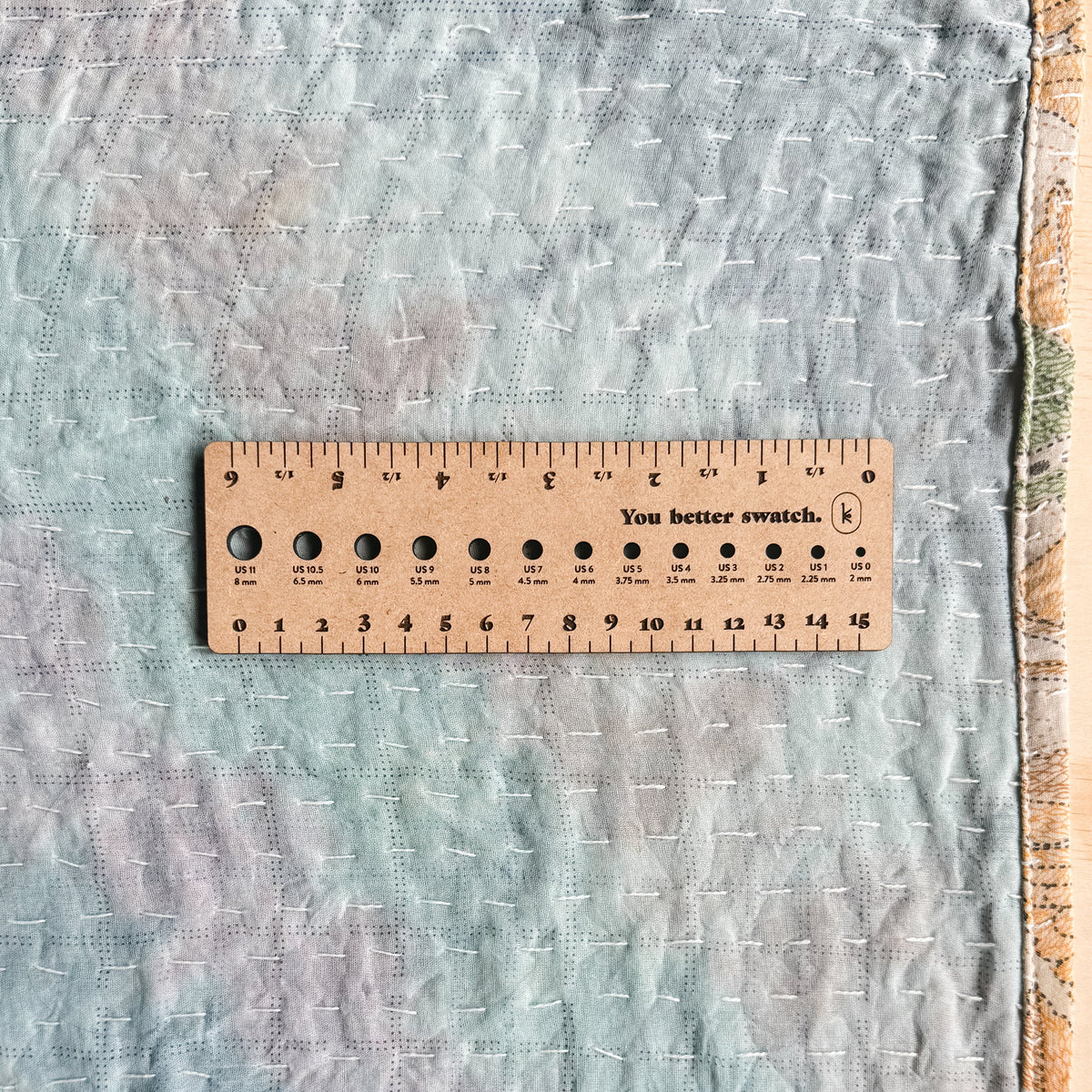 Kelbourne Woolens Goods 6" Ruler with Needle Gauge