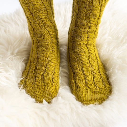Finished Project: Alternate Twist Slippers in Andorra