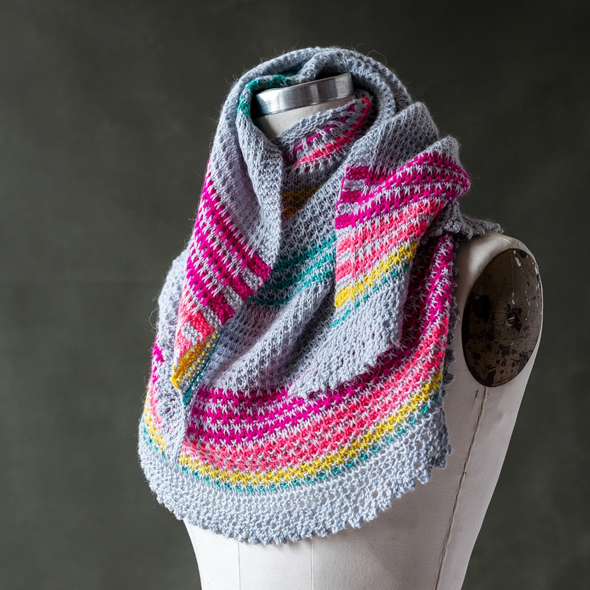 Kelbourne Woolens Patterns A Bow in the Sky Shawl Pattern
