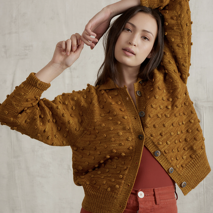 Kelbourne Woolens Patterns Adult Popcorn Cardigan