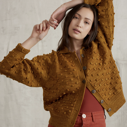 Kelbourne Woolens Patterns Adult Popcorn Cardigan