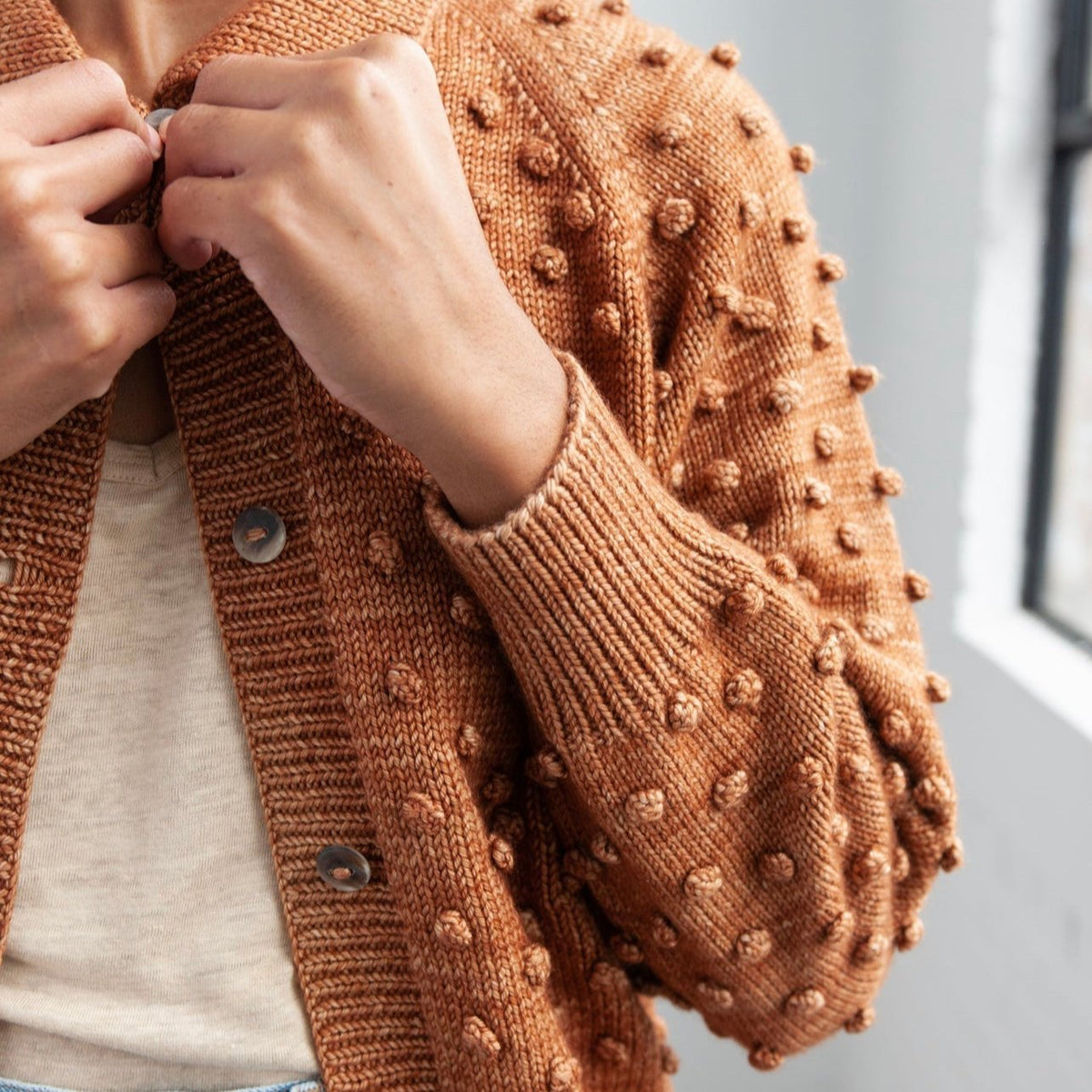 Kelbourne Woolens Patterns Adult Popcorn Cardigan