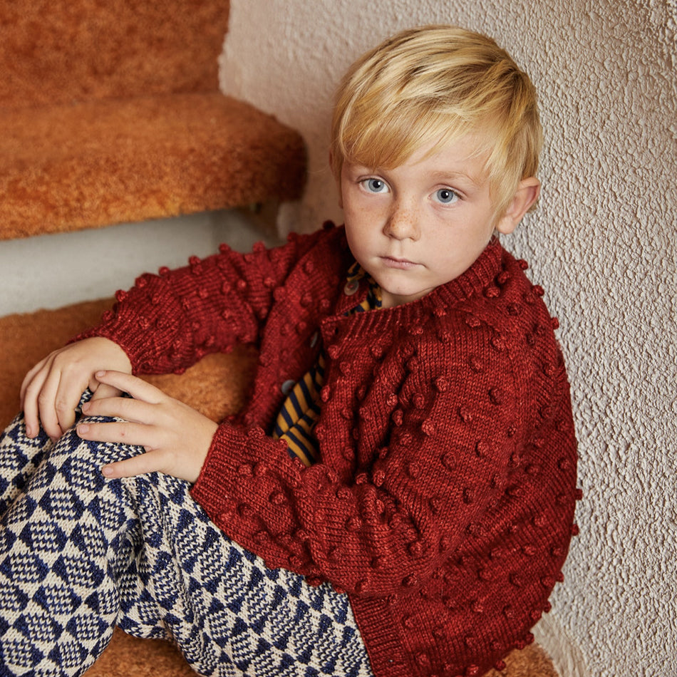 Kelbourne Woolens Patterns Child Popcorn Cardigan