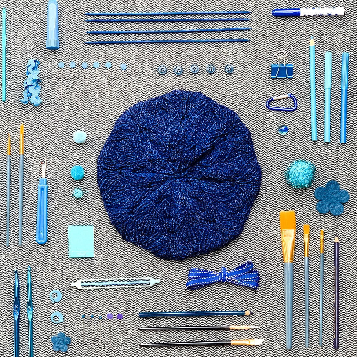 Kelbourne Woolens Patterns Delphinium Beret Pattern