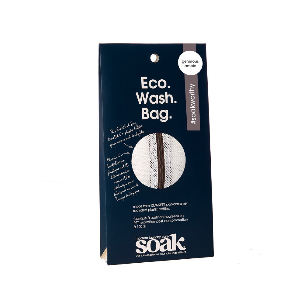 Soak Laundry Lacey - Grey Eco Wash Bag - Generous