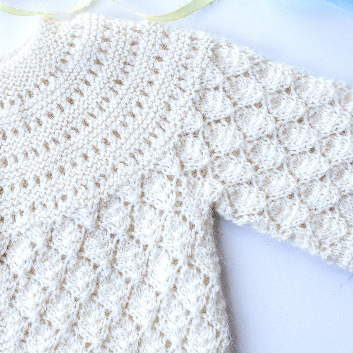 Kelbourne Woolens Patterns Lucille Baby Sweater and Bonnet Pattern