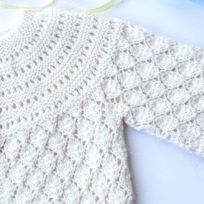 Kelbourne Woolens Patterns Lucille Baby Sweater and Bonnet Pattern