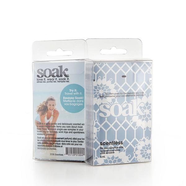 Soak Laundry Scentless Minisoak Travel Pack