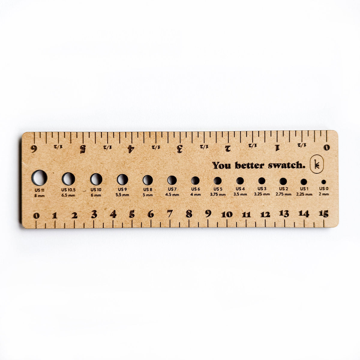 Kelbourne Woolens Goods 6" Ruler with Needle Gauge