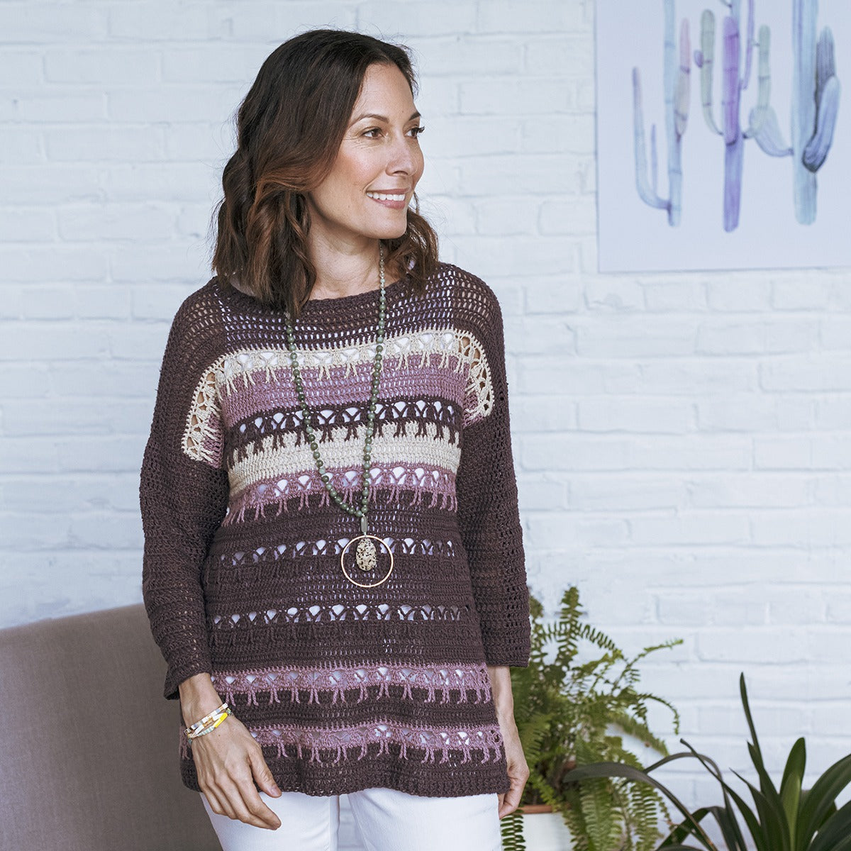 Kelbourne Woolens Patterns Saguaro Crochet Sweater Pattern