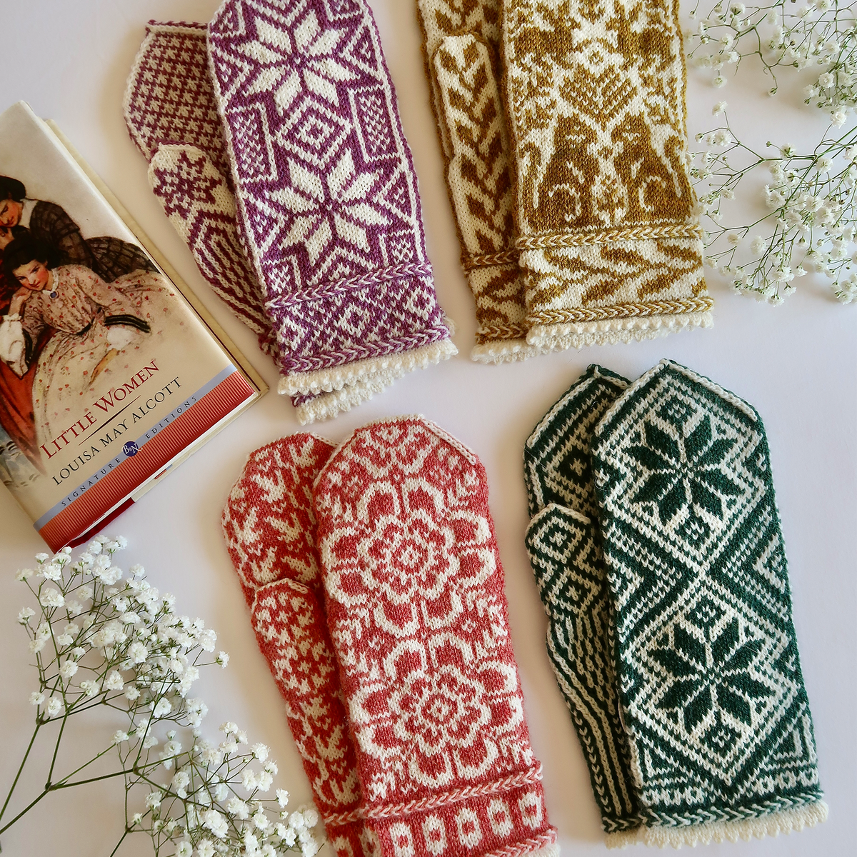 Kelbourne Woolens Kits Little Women Mittens Bundle