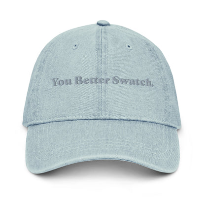 Kelbourne Woolens Goods Light Blue Denim Embroidered Hat