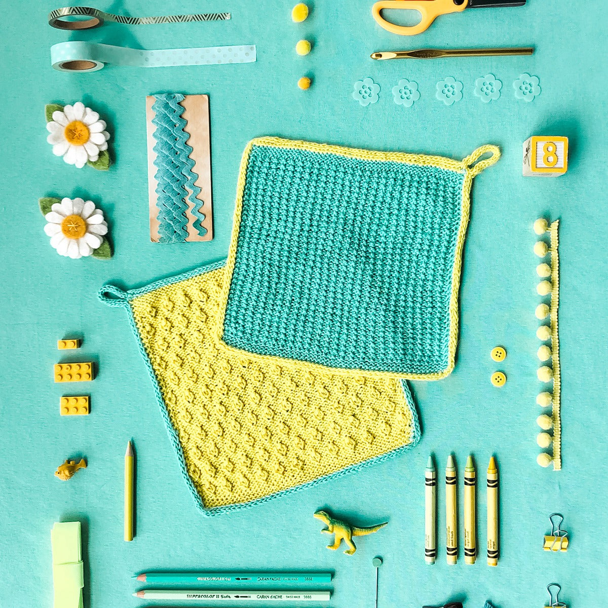 Kelbourne Woolens Patterns Pantry Staple Washcloths Pattern