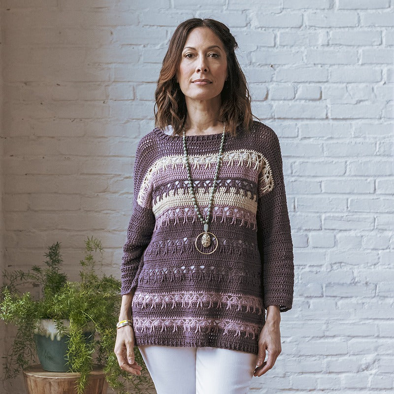 Kelbourne Woolens Patterns Saguaro Crochet Sweater Pattern