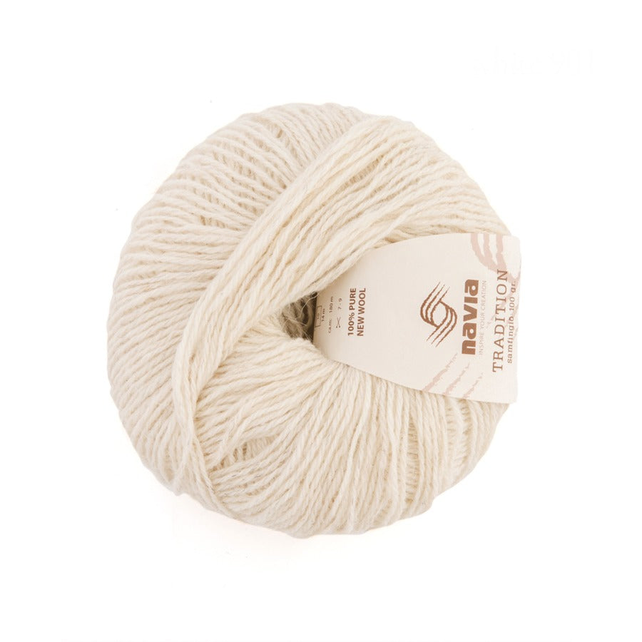 Navia Yarn 901 white Tradition